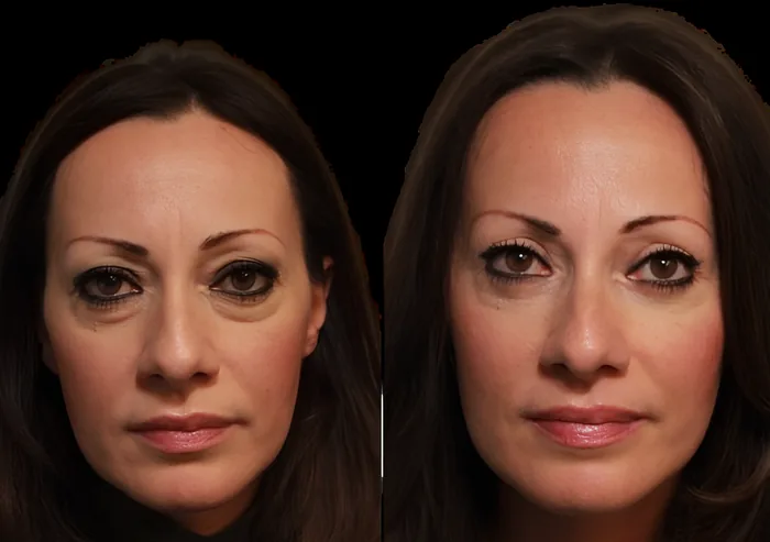 Blepharoplasty before and after supplied as one composite frame, BLPH-001